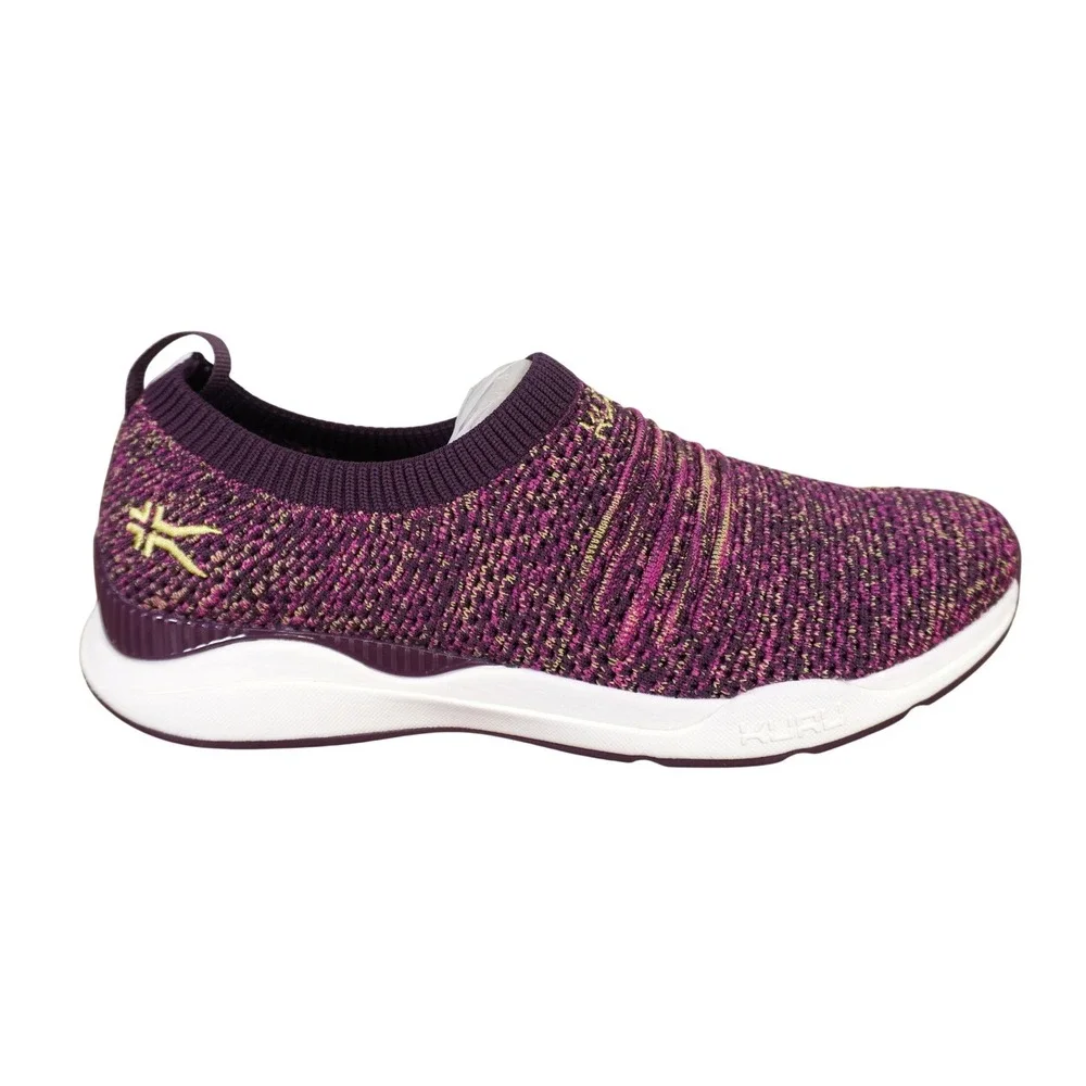 KURU Stride Slip On Sneakers Womens 7.5 Plum Purple Confetti Orthopedic Shoes